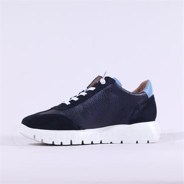 Wonders Odisei Two Tone Bungee Trainer - Navy Metallic